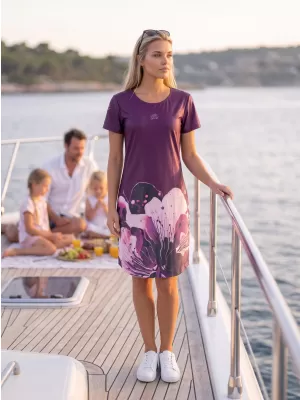 Erweitertes Premium-T-Shirt für Damen ALTISPORT VOJ/ALW090SAT02 BURGUND