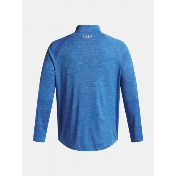  Herren-T-Shirt UNDER ARMOUR UA TECH TEXTURED 1/2 ZIP 1382797-402 BLAU 