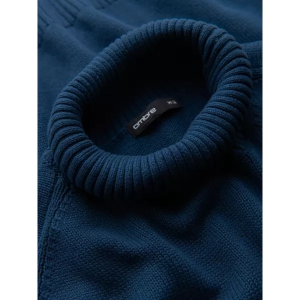  Herrenpullover OMBRE OM-SWTN-0163 DUNKELBLAU 
