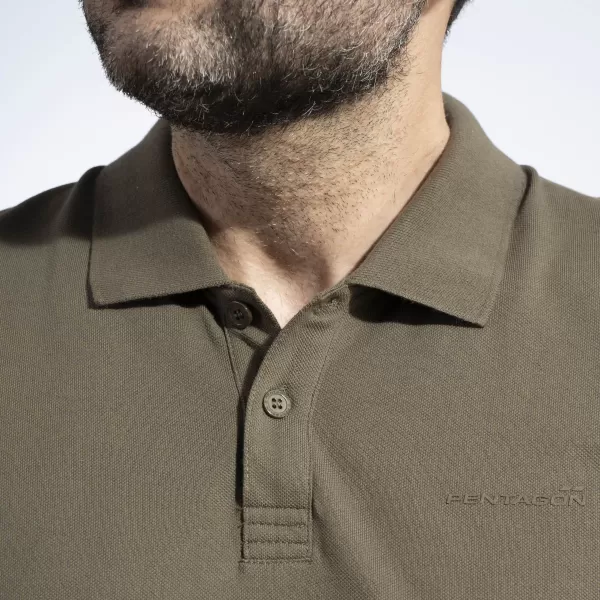  Herren-T-Shirt mit Kragen PENTAGON MOTH PIQUET POLO SHIRT K09047 BRAUNGRAU 