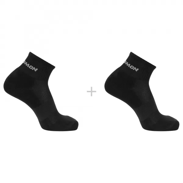  Socken SALOMON EVASION ANKLE 2-PACK SCHWARZ/SCHWARZ 