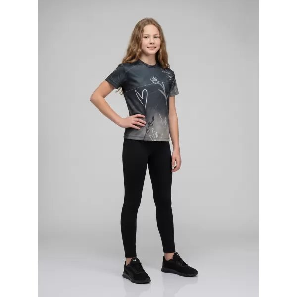  Funktionaler t -Shirt -Prämie von Kindern ALTISPORT VOJ/ALK083TR01 SCHWARZ UND WEIß 