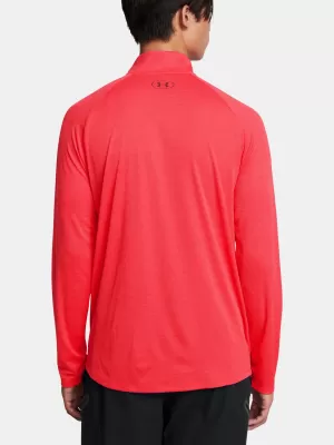 Herren-T-Shirt UNDER ARMOUR UA TECH TEXTURED 1/2 ZIP ROT