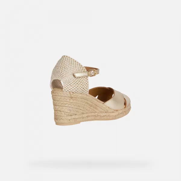  Damensandalen GEOX GELSA LOW GOLDEN 