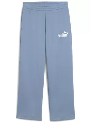 Damen PUMA ESS NATURE 2 0 COMFORT LOGO STRAIGHT PANTS FL OP 68808134 COOL BLAU