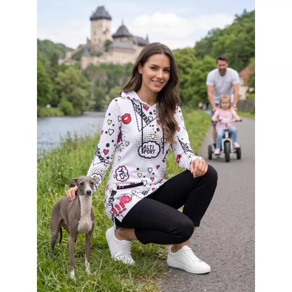  Damen-Sweatshirt ALTISPORT GITA WEIß 