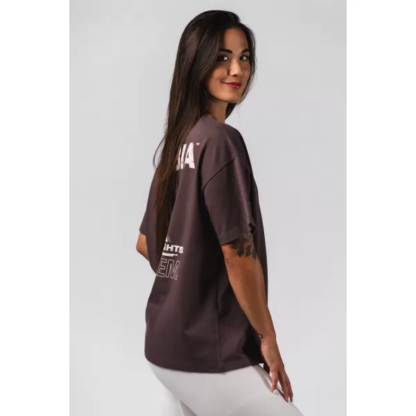  Übergroßes T-Shirt RESET 491 DUNKELBRAUN Nebbia 