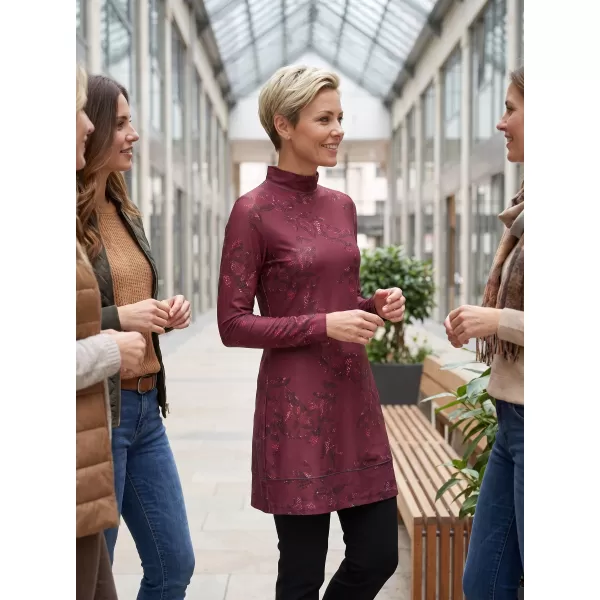  Rollkragenpullover für Damen ALTISPORT GWENITH BURGUND 