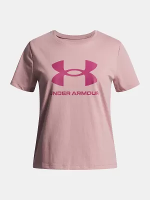 Mädchen-T-Shirt UNDER ARMOUR UA BIG LOGO SS ROSA