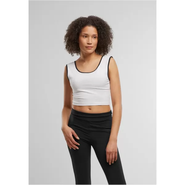  Damen-Tanktop URBAN CLASSICS TB7486A WEIß/SCHWARZ/WEIß/SCHWARZ 