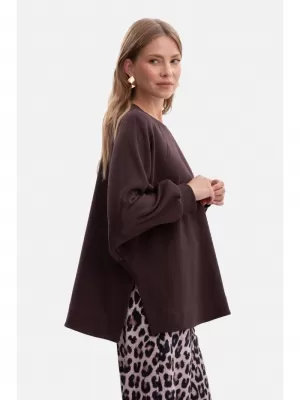 Damen-Sweatshirt BEWEAR B306 DUNKLE SCHOKOLADE