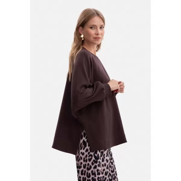 Damen-Sweatshirt BEWEAR B306 DUNKLE SCHOKOLADE 