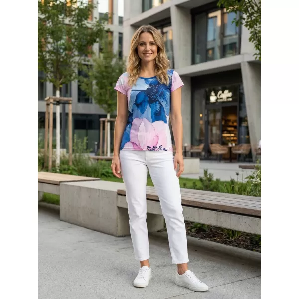  Frauen Freizeit t -Shirt Premium ALTISPORT VOJ/ALW117TR06 BLAU/PINK 