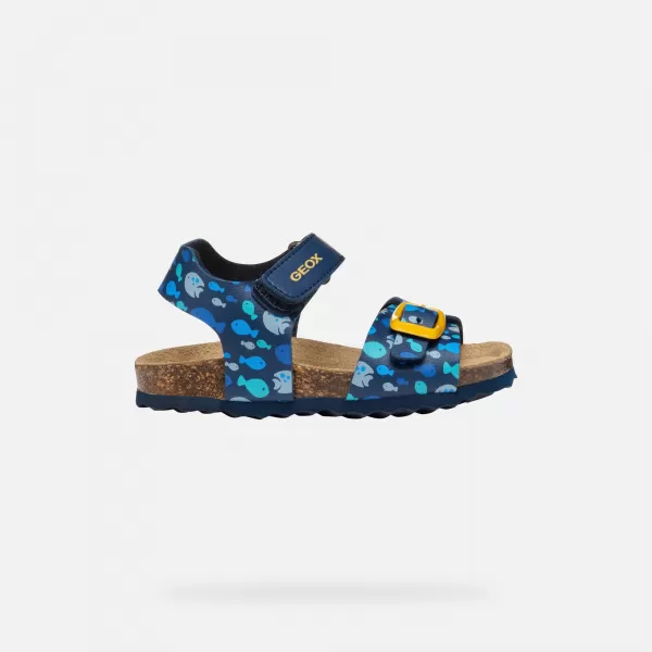  Sandalen für Jungen GEOX CHALKI DUNKELBLAU 