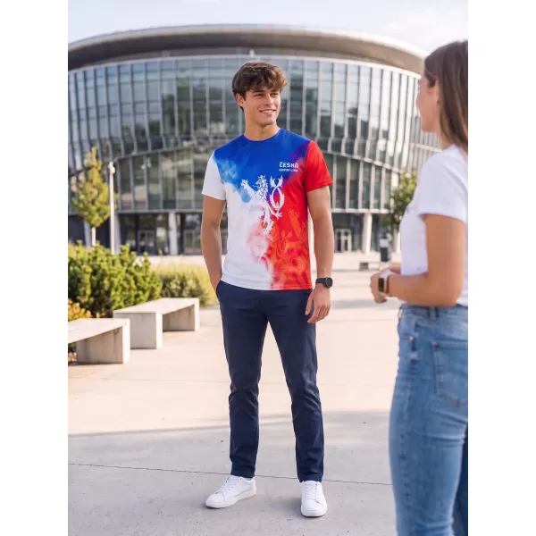  Männer funktionaler T -Shirt Premium ALTISPORT VOJ/ALM118TR01 FLAGGE/LÖWEN 