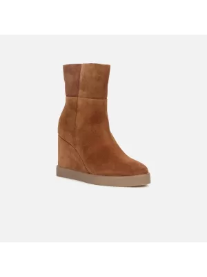 Damen-Stiefeletten GEOX ELIDEA WEDGE BRAUN
