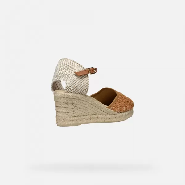  Damensandalen GEOX GELSA LOW HELLBRAUN 