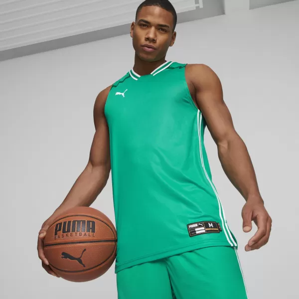  Herren-Tanktop PUMA HOOPS TEAM GAME JERSEY 67662806 PFEFFER GRÜN 
