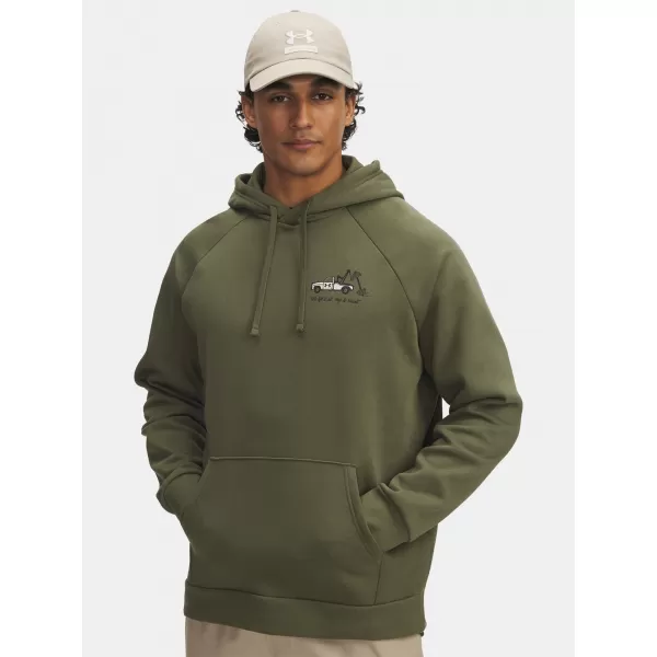  Herren-Sweatshirt UNDER ARMOUR UA RIVAL FLEECE HBR LOGO HD 6003955-390 GRÜN 