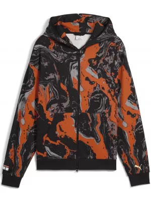 Herren-Sweatshirt PUMA LAFRANCE HEEM ERA FULL ZIP 63247101 ORANGE GLO/AOP