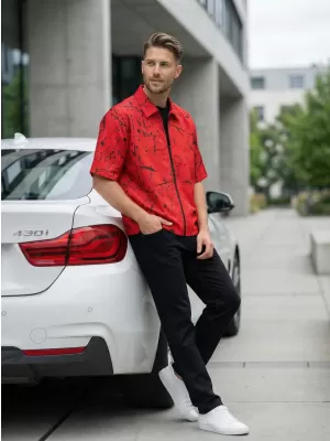 Premium-Herrenhemd ALTISPORT VOJ/ALM034KOS01 ROT