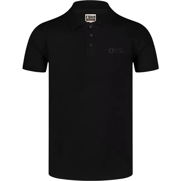  Herren t -Shirt mit einem Kragen NORDBLANC ETERNITY NBSMT8166 SCHWARZ 