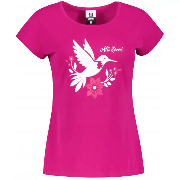  Frauen t -Shirt mit kurzen Ärmeln ALTISPORT ALW192122 FUCHSIA ROT 