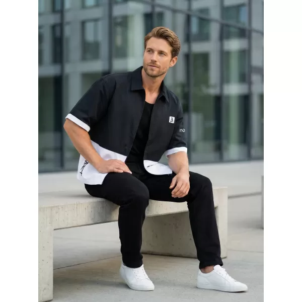  Premium-Shirt für Herren ALTISPORT VOJ/ALM051KOS01 SCHWARZ UND WEIß 
