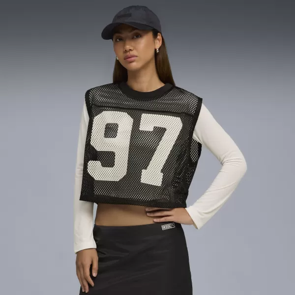  Tanktop PUMA X ROSÉ RELAXED MESH TOP 63380401 PUMA SCHWARZ 