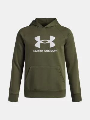 Jungen-Sweatshirt UNDER ARMOUR UA RIVAL FLEECE BL HOODIE 1379791-390 GRÜN