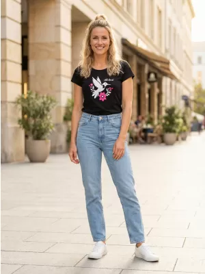 Frauen t -Shirt mit kurzen Ärmeln ALTISPORT ALW192122 SCHWARZ