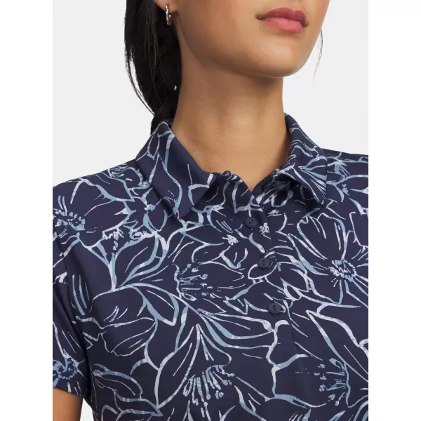  Damen-T-Shirt UNDER ARMOUR UA PLAYOFF 3.0 PRINTED POLO 1387148-411 BLAU 