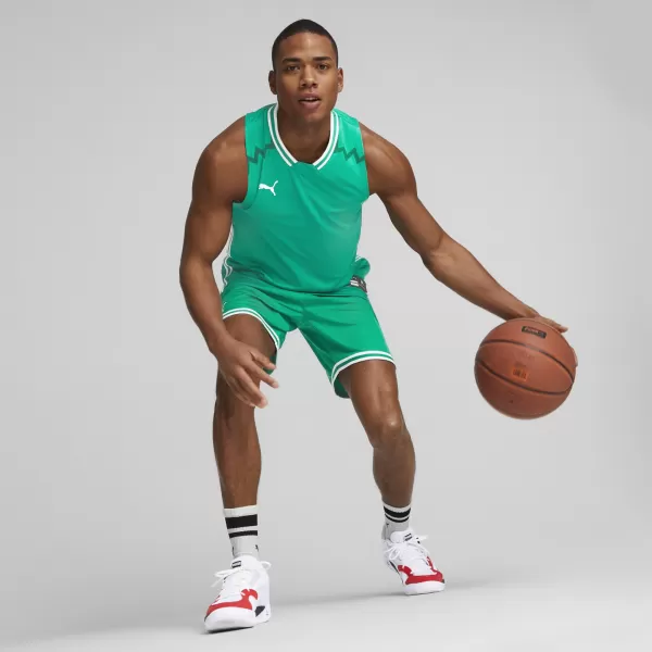  Herren-Tanktop PUMA HOOPS TEAM GAME JERSEY 67662806 PFEFFER GRÜN 