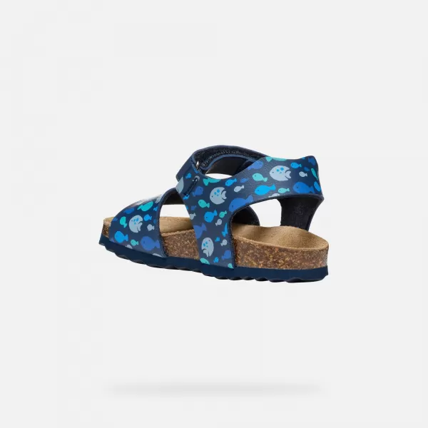  Sandalen für Jungen GEOX CHALKI DUNKELBLAU 