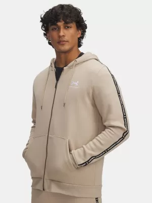 Herren-Sweatshirt UNDER ARMOUR UA ICON FLEECE FZ TAPING 1390298-299 BRAUN