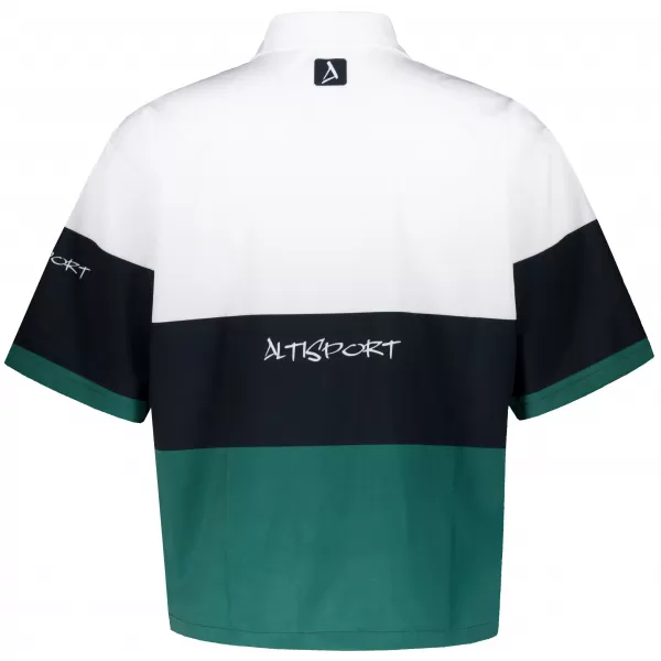  Premium-Herrenhemd ALTISPORT VOJ/ALM051KOS01 WEIß GRÜN 