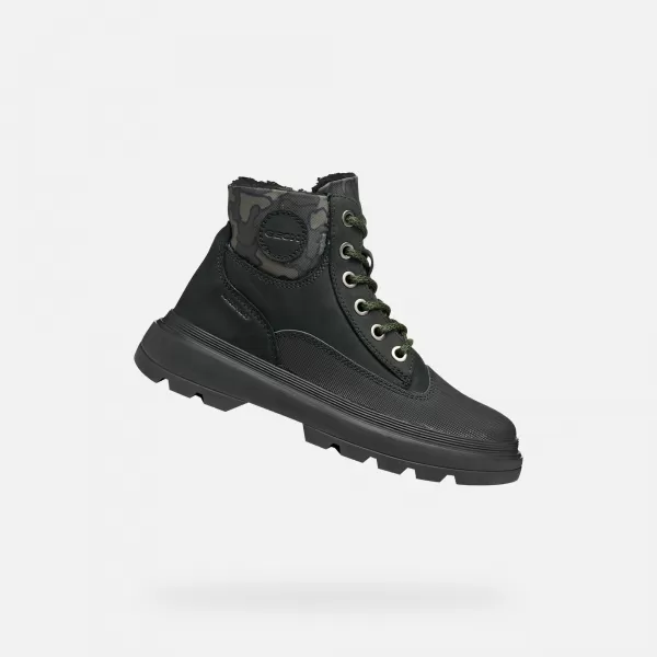  Stiefeletten für Jungen GEOX KIDDARTAH WPF J56MLB032MNC0033 SCHWARZ 