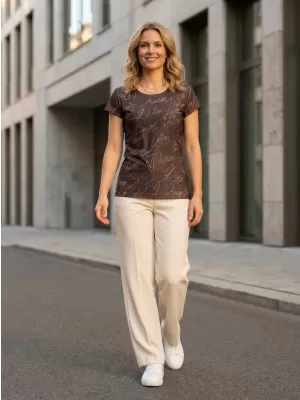 Damen Freizeitshirt Premium ALTISPORT VOJ/ALW084TR06 BRAUN