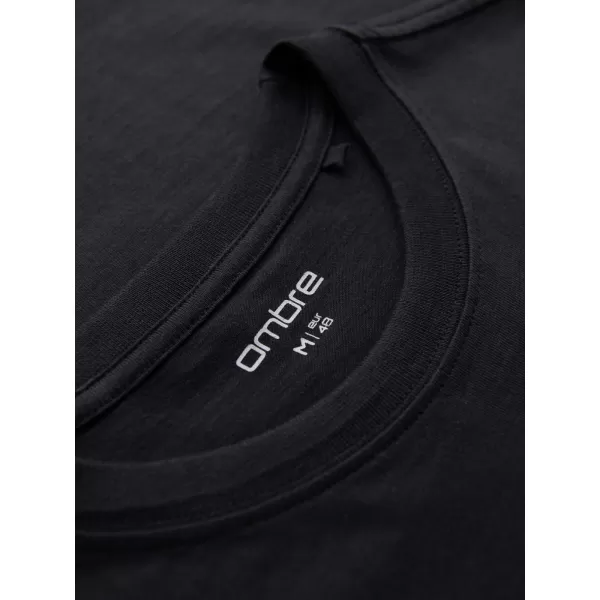  Hemd OMBRE OM-TSPT-0231 SCHWARZ 