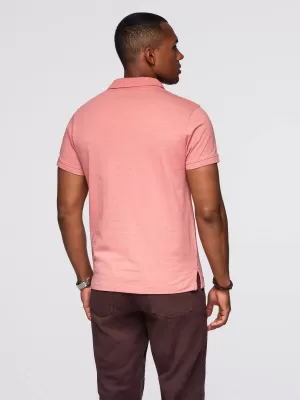 Herren t -Shirt mit einem Kragen OMBRE OM-POWS-0142 ROSA