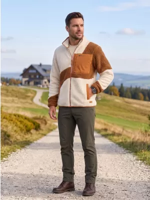 Fleece-Sweatshirt für Herren ALTISPORT GANAN BEIGE
