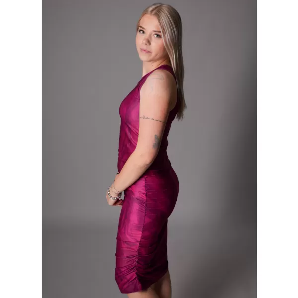  Premium-Kleid für Damen ALTISPORT VOJ/ALW096SAT03 BURGUND 