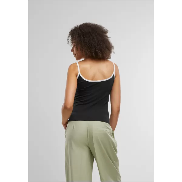 Damen-Tanktop URBAN CLASSICS TB7485A SCHWARZ/WEIß/WEIß/SCHWARZ 