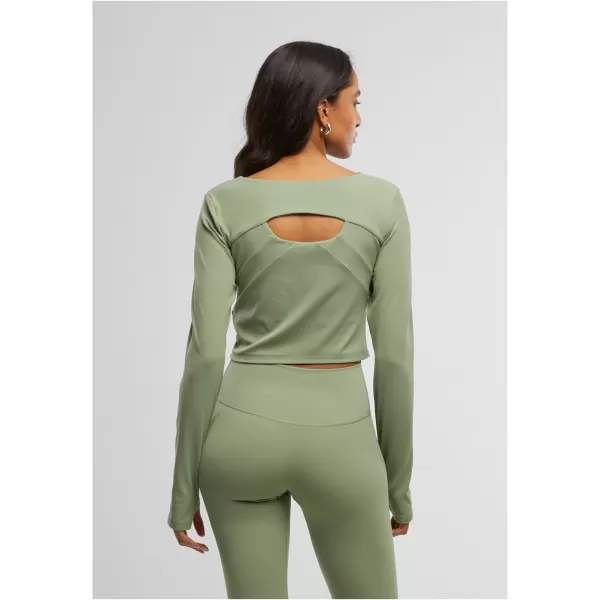  Damen-T-Shirt URBAN CLASSICS TB7807 MATCHA-GRÜN 