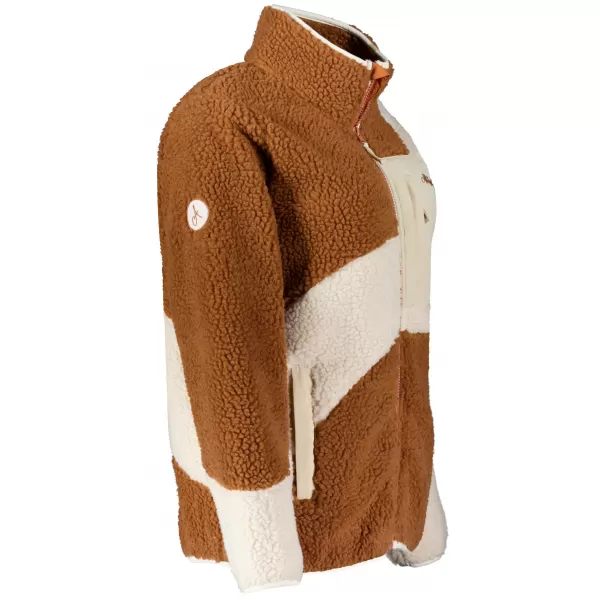  Fleece-Sweatshirt für Damen ALTISPORT GERI BEIGE/BRAUN 