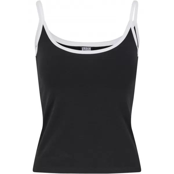  Damen-Tanktop URBAN CLASSICS TB7485A SCHWARZ/WEIß/WEIß/SCHWARZ 