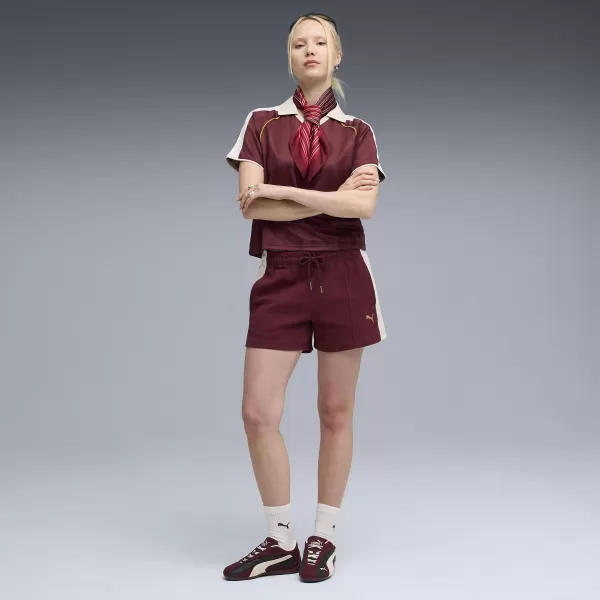  Damenshorts PUMA T7 PINTUCK SHORTS 4' 63213996 RUBY SHIMMER 