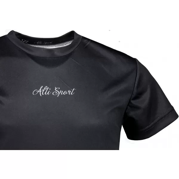  Funktionaler t -Shirt -Prämie von Kindern ALTISPORT VOJ/ALK075TR01 SCHWARZ 