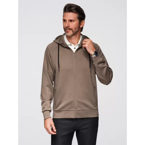  Herren-Sweatshirt OMBRE OM-SSZP-0216 GRAUBRAUN 