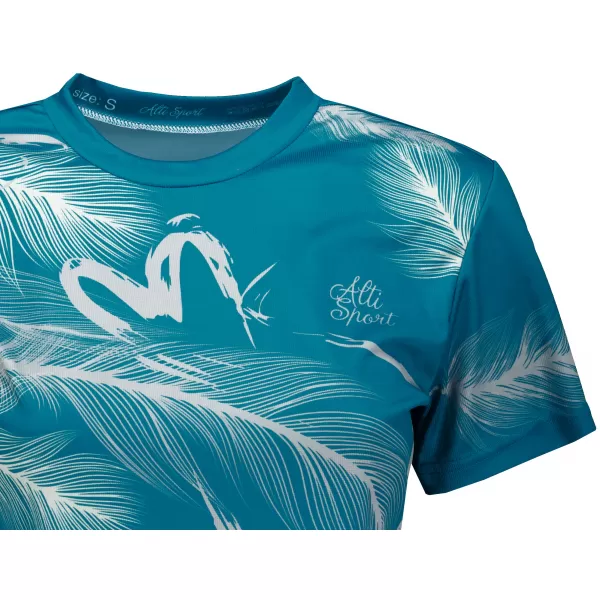  Premium-Crop-Top für Damen ALTISPORT VOJ/ALW001TR07 EMERALD/ŠEDÁ SMARAGD/GRAU 